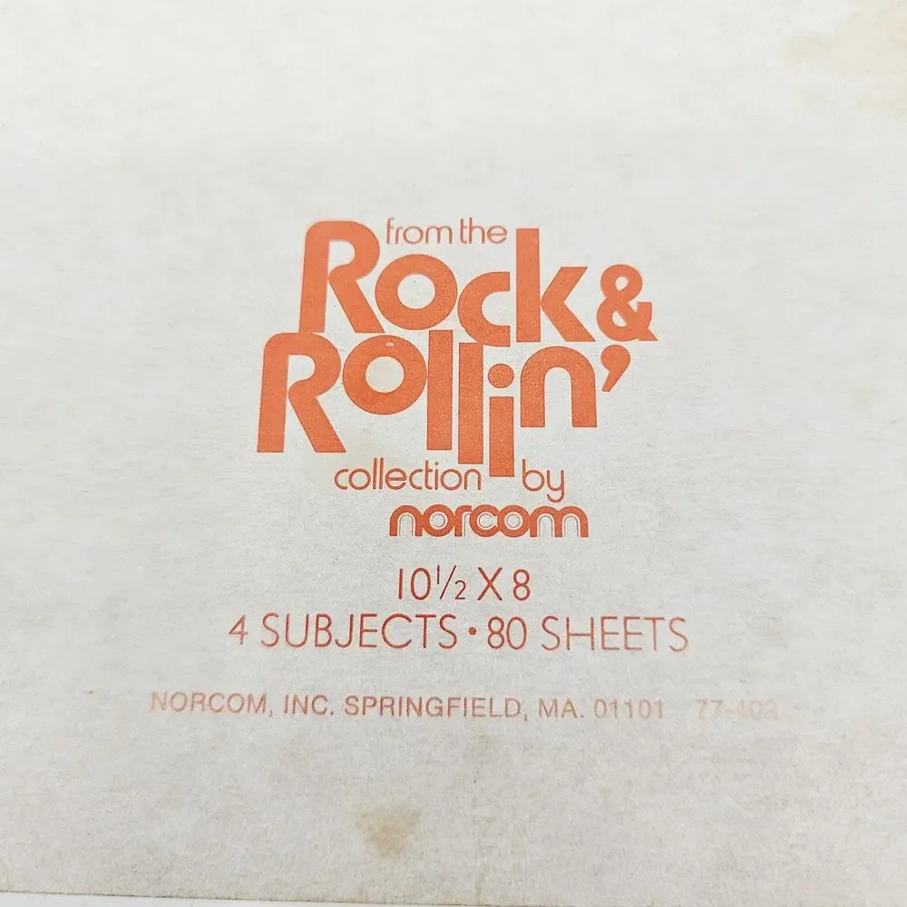 Vintage 1970's Rock & Rollin’ Spiral Ferris Wheel Theme Notebook By Norcom